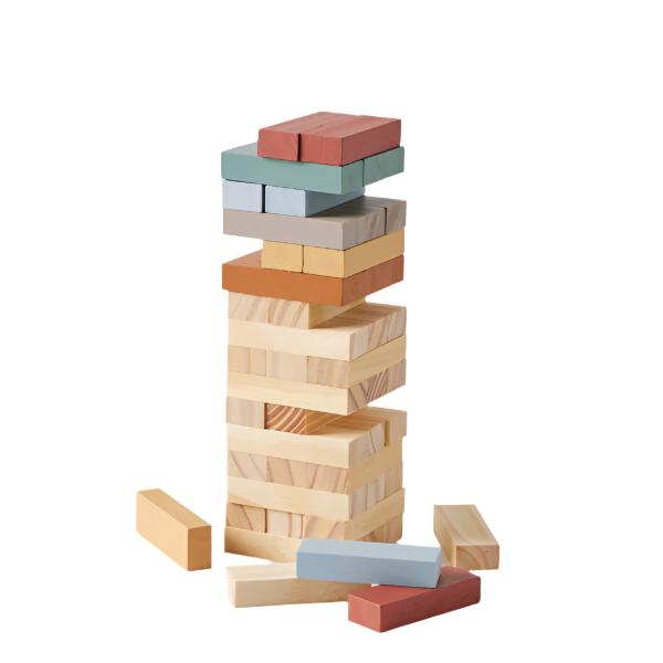 Wooden Topple Tower Toy Spotty Dot 