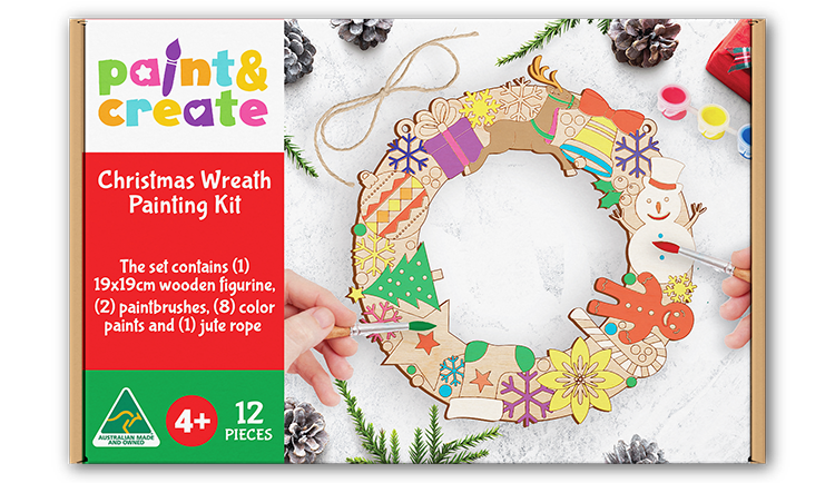 Paint & Create Christmas Wreath Kit -Spotty Dot Toys