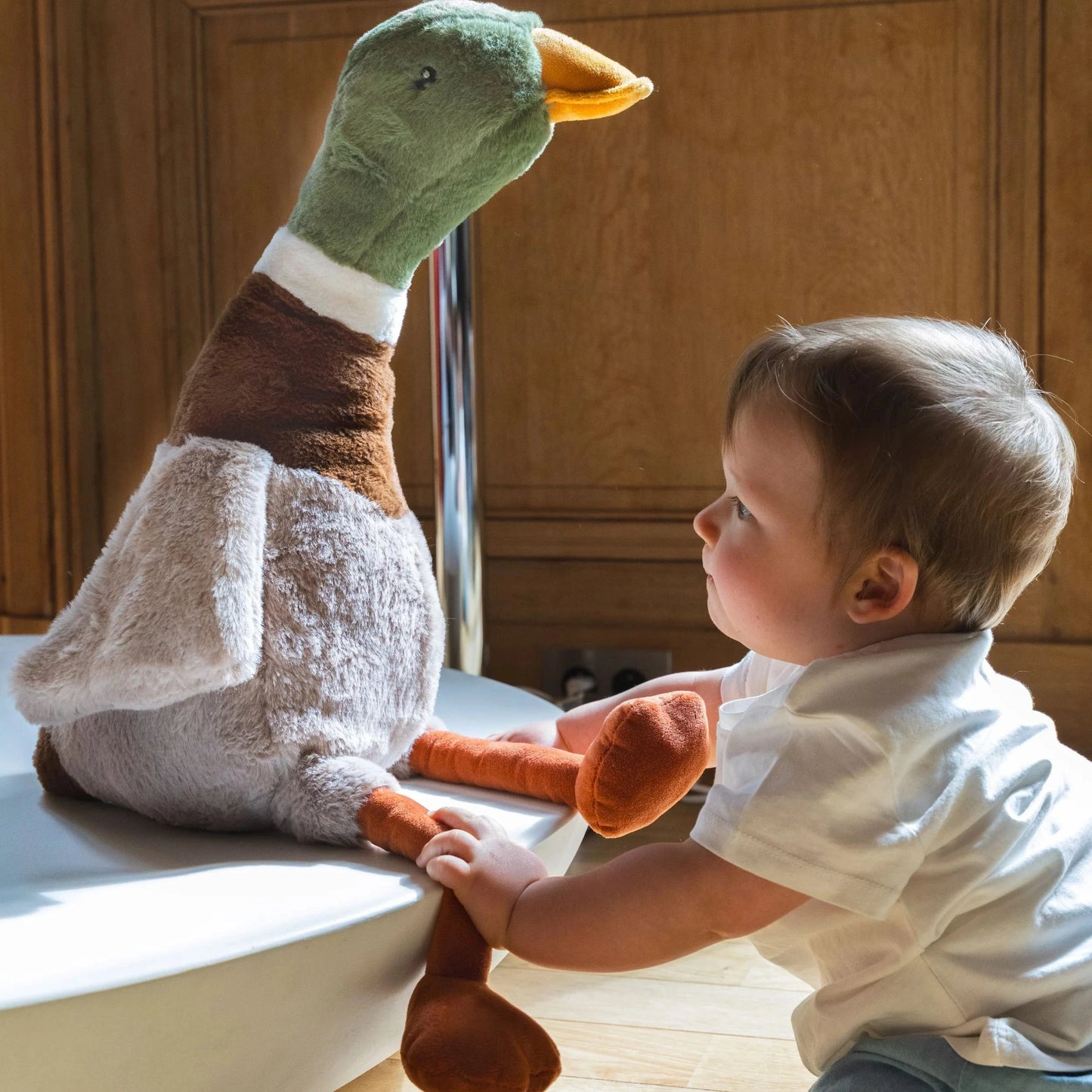 Big Hugo Mallard Duck Soft Toy Spotty Dot toys