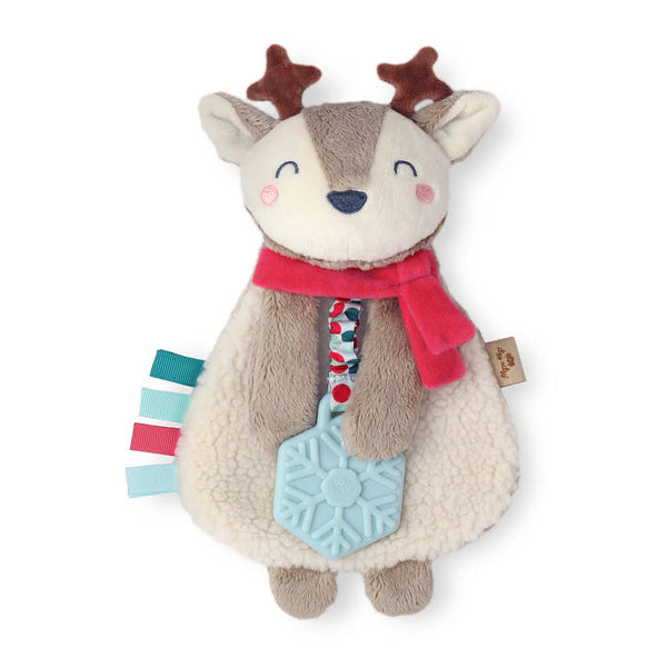 Itzy Plush Reindeer Teether & Comforter - Spotty Dot AU