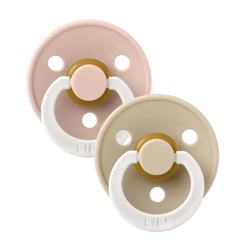 BIBS Blush / Vanilla Glow Dummy Pacifier - Spotty Dot AU