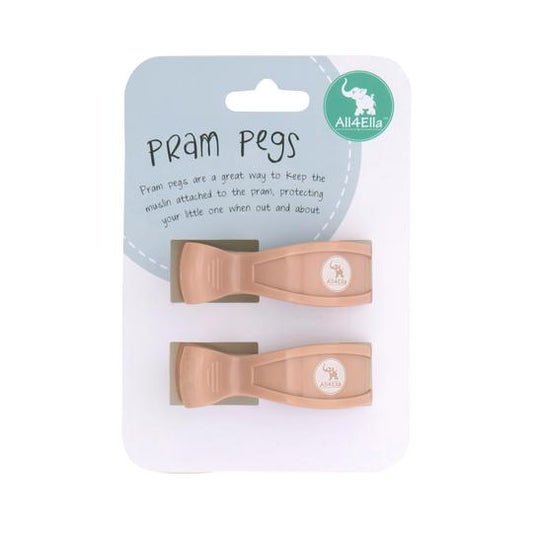 Peach - Pram Pegs - Spotty Dot AU