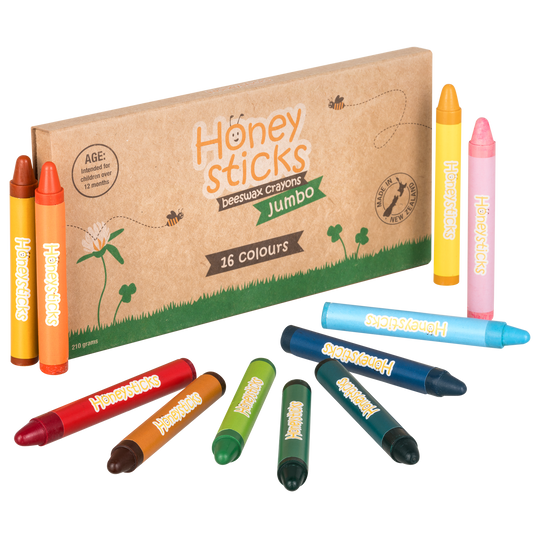 Honeysticks Jumbo Beeswax Crayons - Spotty Dot AU