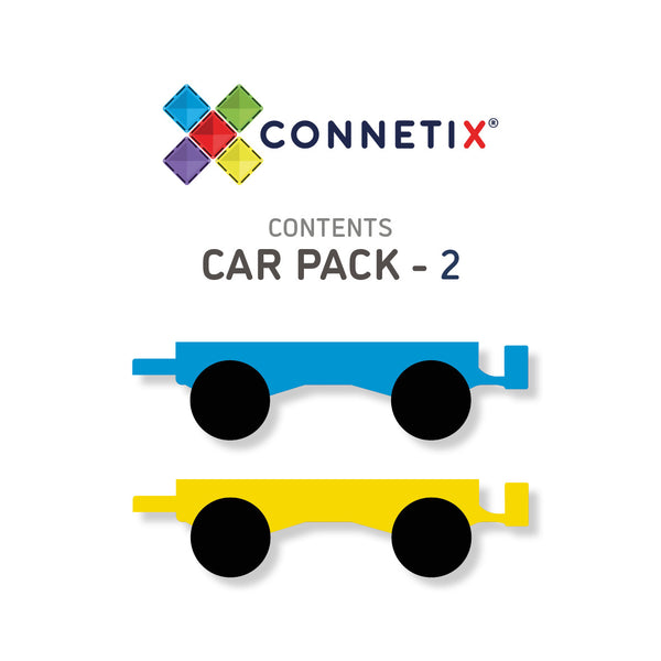 2 Piece Car Pack - Connetix Magnetic Tiles