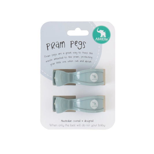 Pram Pegs - Steel Blue - Spotty Dot AU