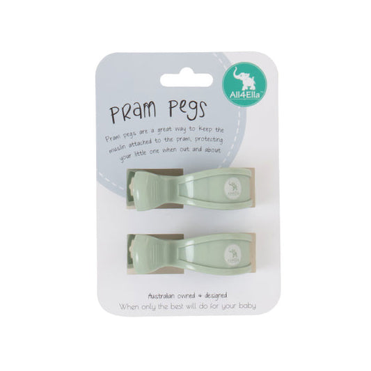 Pram Pegs - Sage - Spotty Dot AU