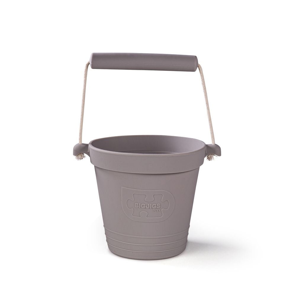 Adventure Beach Bucket Stone Grey Spotty Dot Toys