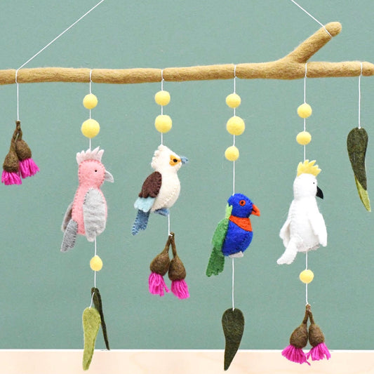 Australian Animals Felt Bird Mobile Hanger Spotty Dot Toys