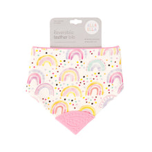 Load image into Gallery viewer, Reversible Teether Bib Watercolour Rainbow - Spotty Dot AU
