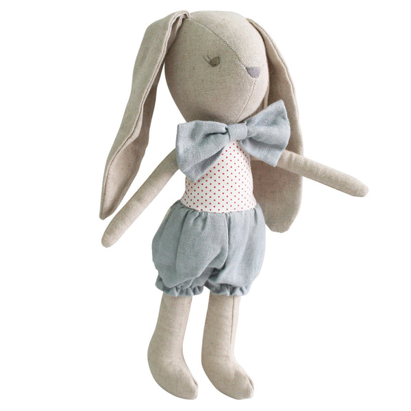 Alimrose Baby Boy Bunny - Grey Red - Spotty Dot AU