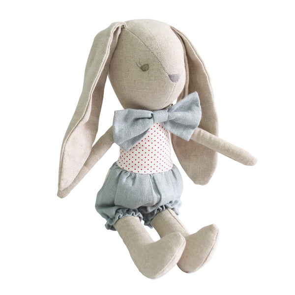 Baby Boy Bunny - Grey Red - Spotty Dot AU