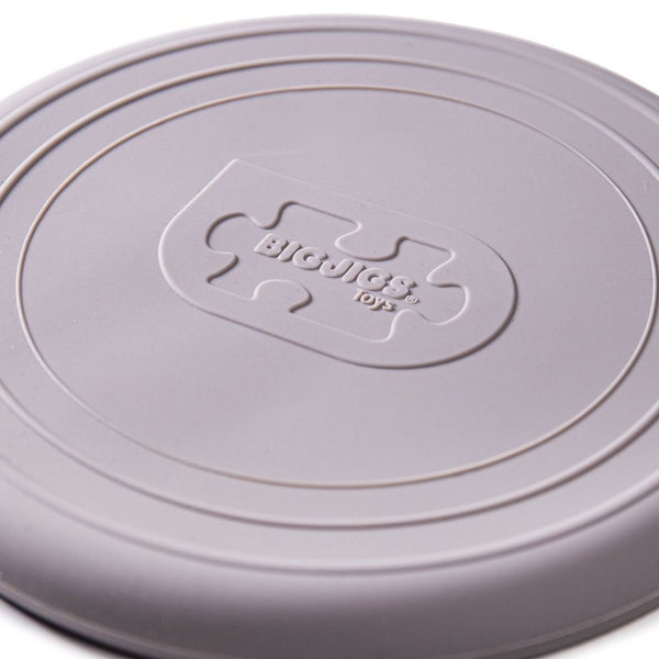 Bigjigs Silicone Frisbee Stone Grey Spotty Dot Toys