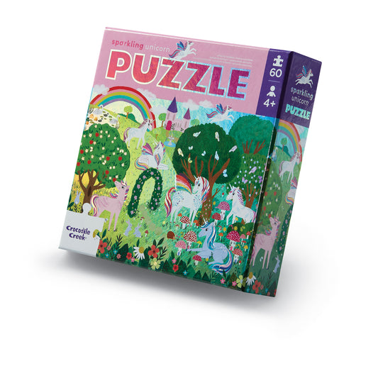 Crocodile Creek - Foil Puzzle 60 Pieces - Sparkling Unicorn