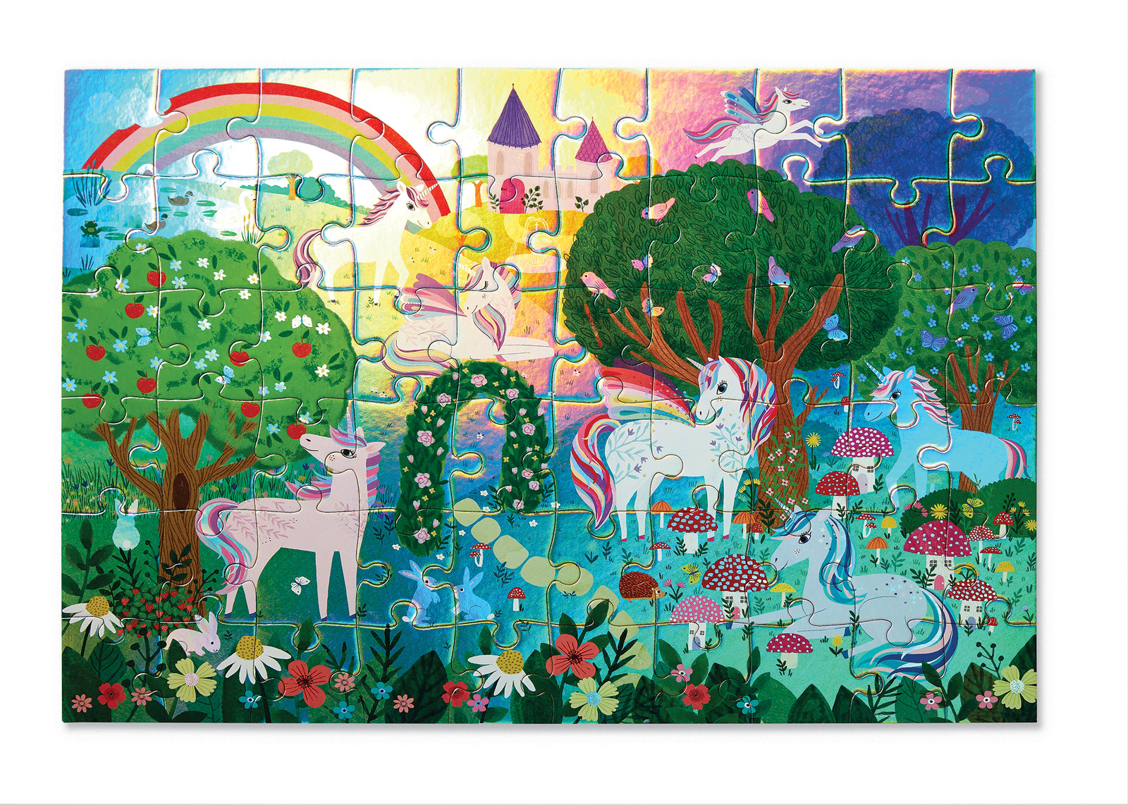 Crocodile Creek - Foil Puzzle 60 Pieces - Sparkling Unicorn