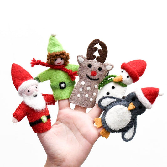 Felt Christmas Finger Puppet Set - Spotty Dot Toys