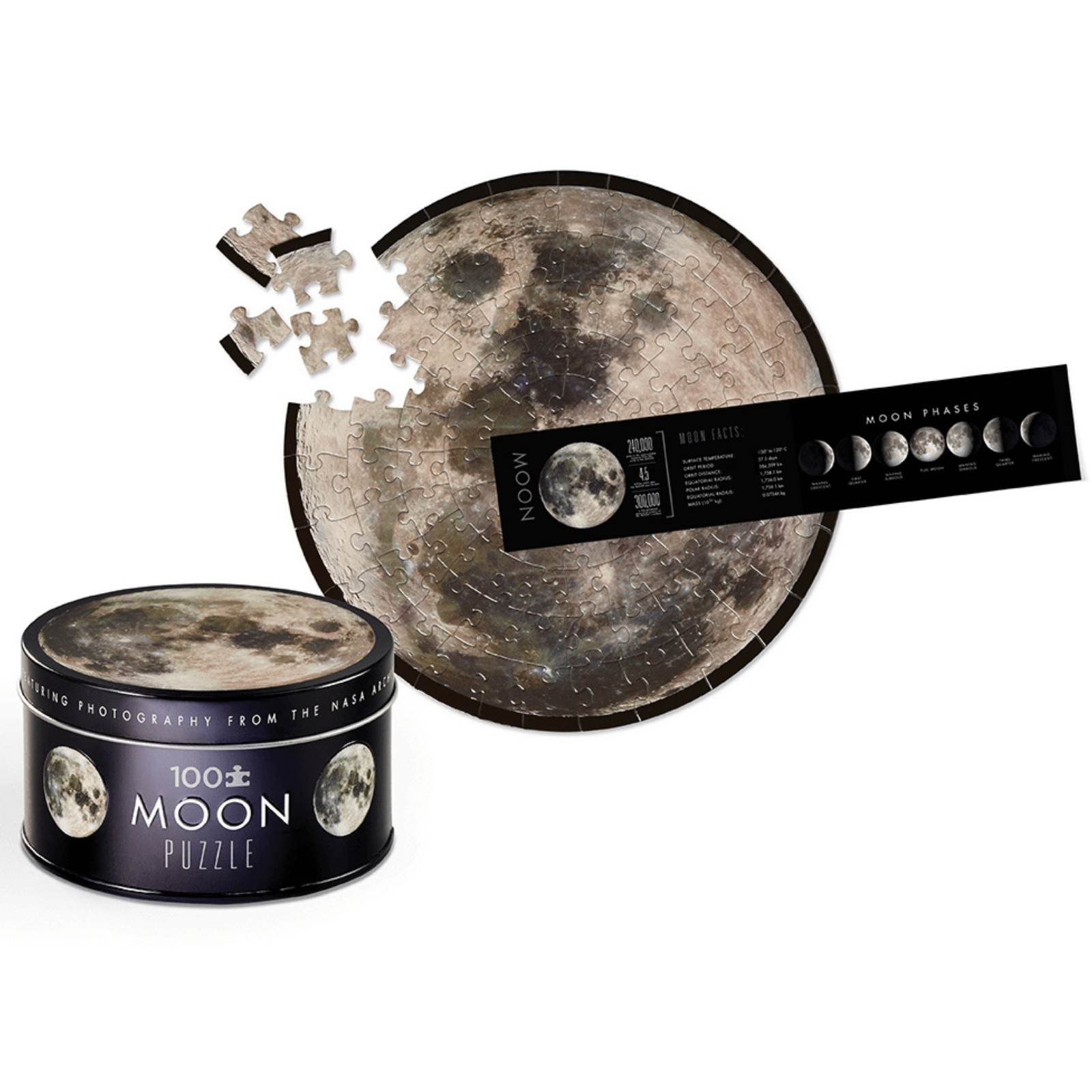Crocodile Creek NASA Moon Puzzle in a Tin - Spotty Dot Toys