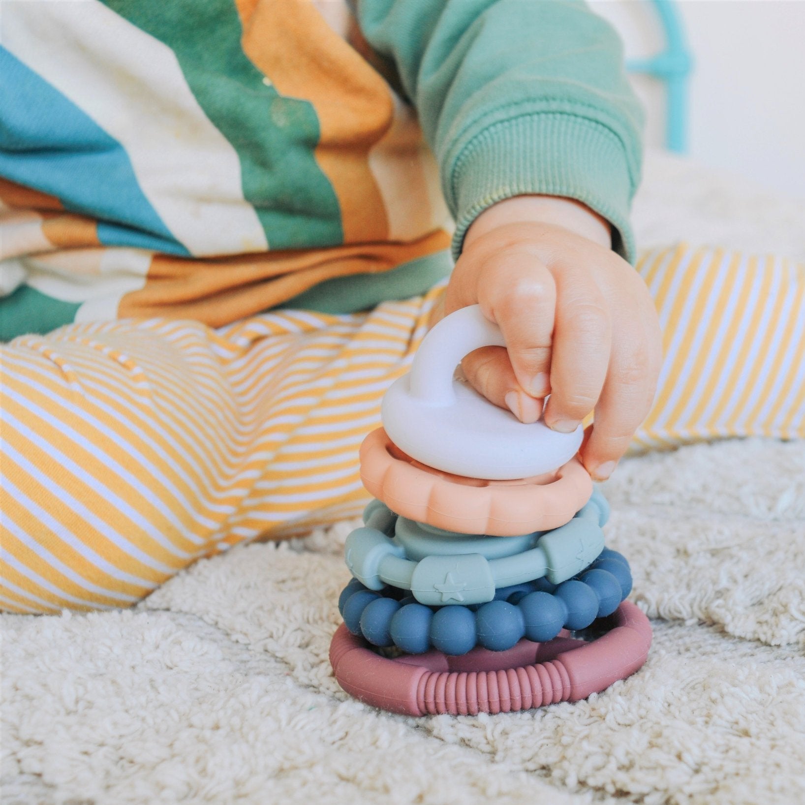 Earth Silicone Stacker - Spotty Dot