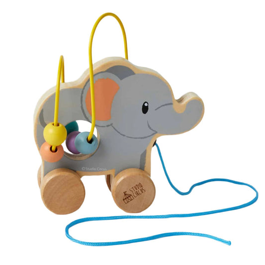 Elephant Bead Roller Spotty Dot Toys