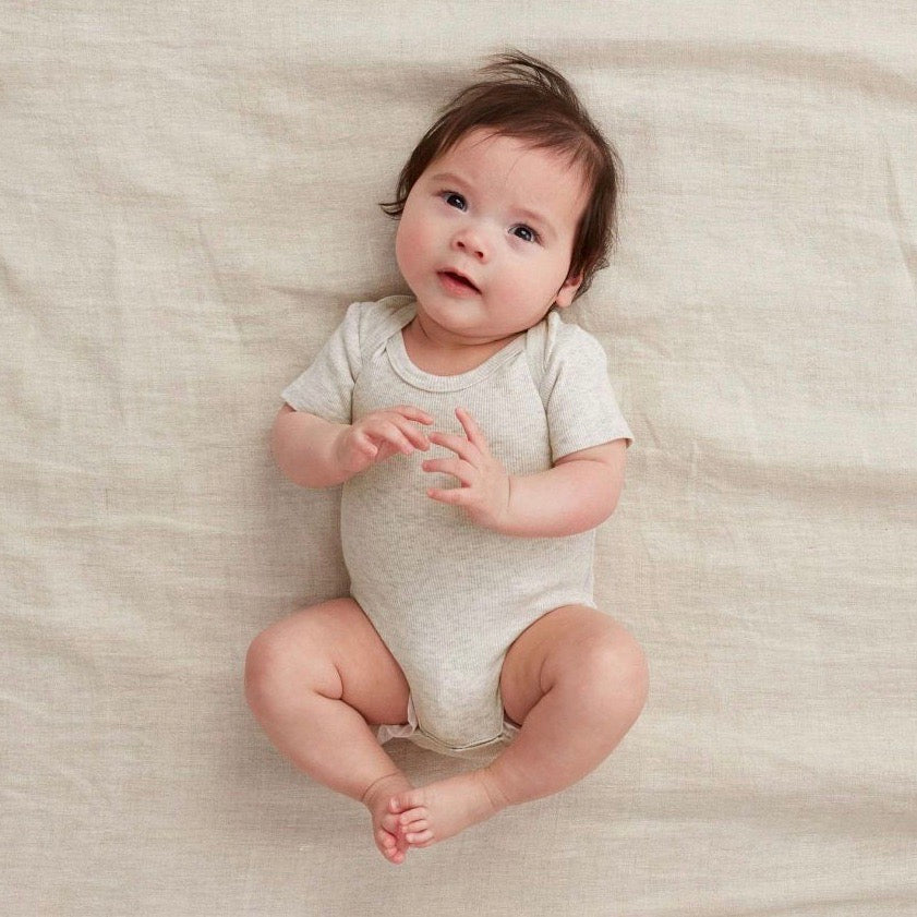 Grey Marle Bodywear Short Sleeve Bodysuit - Spotty Dot AU