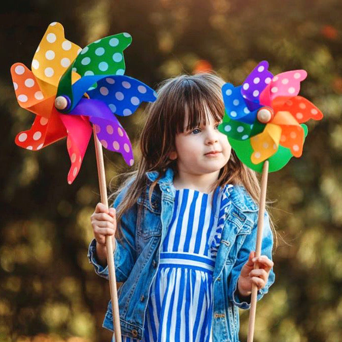 Grande & Mezzo Quality Italian WHIRLY Windmill Pinwheel
