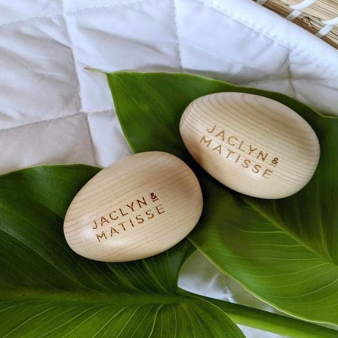 Wooden Egg Shakers Pair Spotty Dot AU