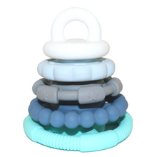 Load image into Gallery viewer, Ocean Blue - Silicone Stacker Teether Toy - Spotty Dot AU
