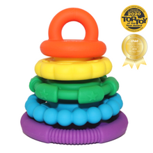 Load image into Gallery viewer, Rainbow - Silicone Stacker Teether Toy - Spotty Dot AU
