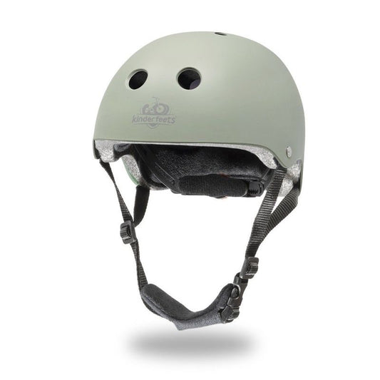 Kinderfeets - Toddler Bike Helmet - Matte Silver Sage - Spotty Dot AU
