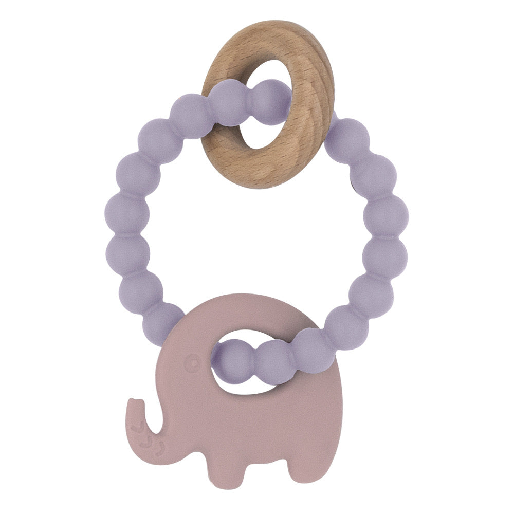 Lilac Elephant Silicone Teether - Spotty Dot AU