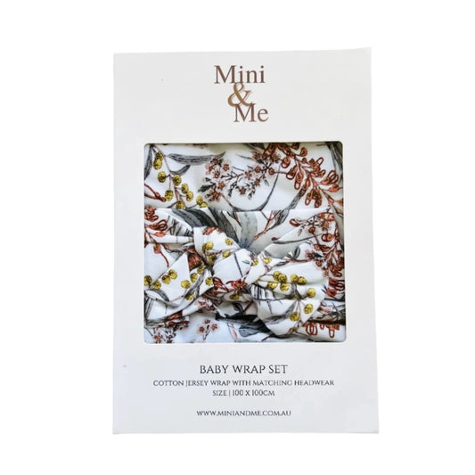 Mini & Me Native Garden Baby Wrap Set - Spotty Dot AU