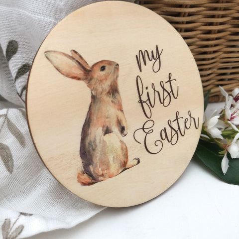 My First Easter - Rabbit - Milestone Plaque - Spotty Dot AU