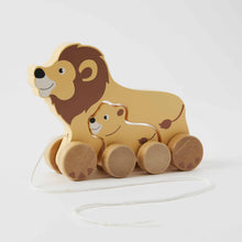 Load image into Gallery viewer, Pull along Lion &amp; Baby - Spotty Dot AU 
