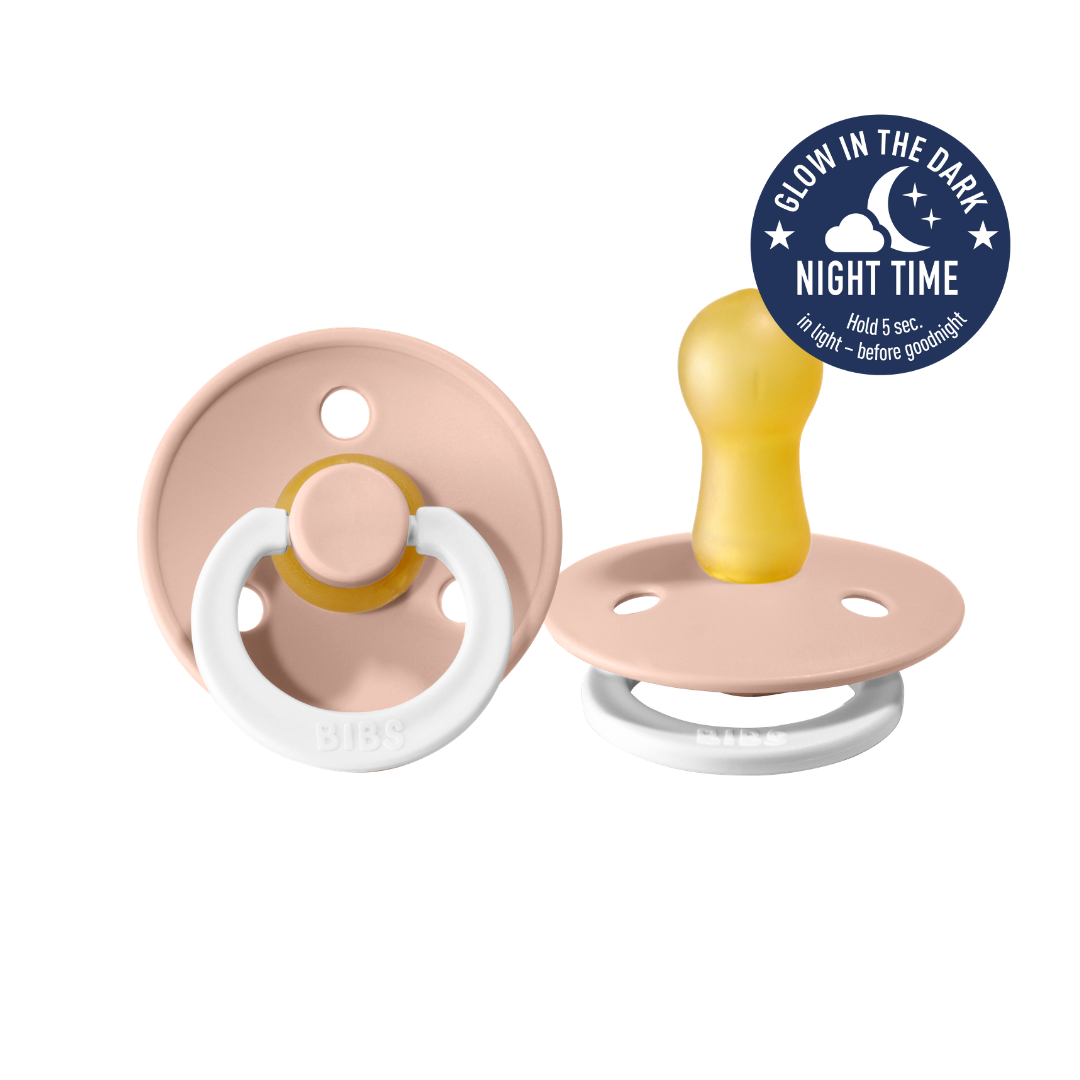 BIBS Blush Night Glow - Dummy Pacifier - Spotty Dot AU