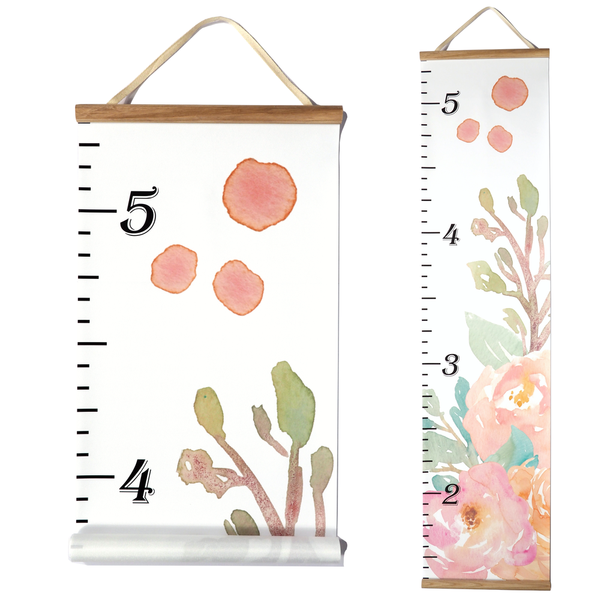 Kids Growth Charts- Peonies - Spotty Dot AU