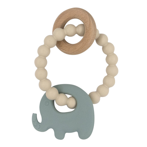 Elephant Silicone Teether Sage - Spotty Dot AU