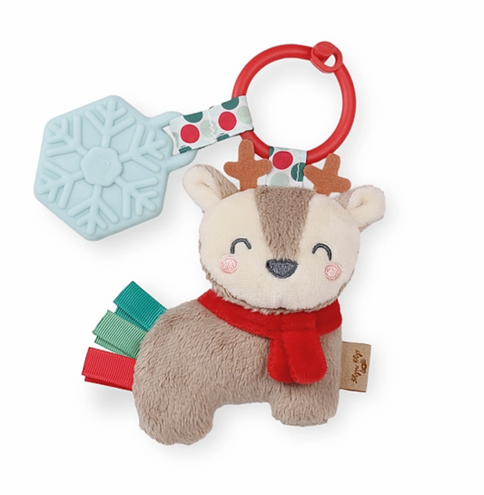 Itzy Pal Plush Reindeer Teether - Spotty Dot AU