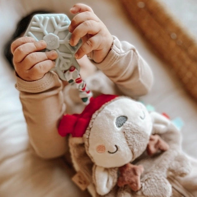 Itzy Pal Plush Reindeer Teether - Spotty Dot AU