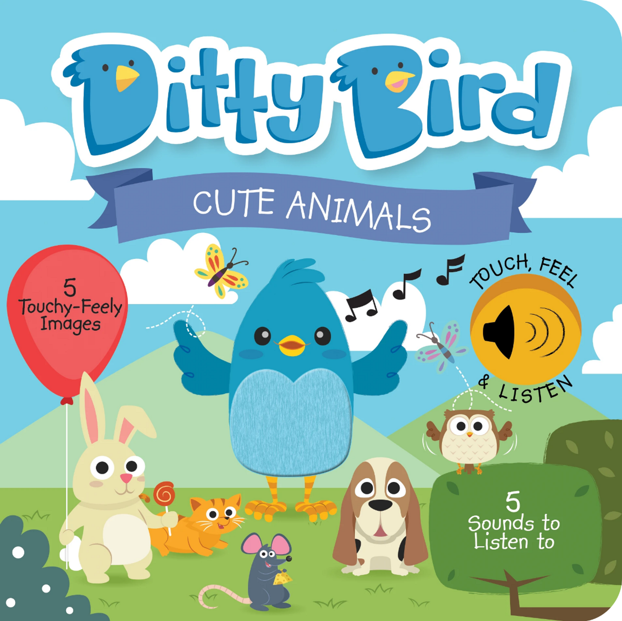 Sound Board & Sensory Book - Cute Animals - 6M+
