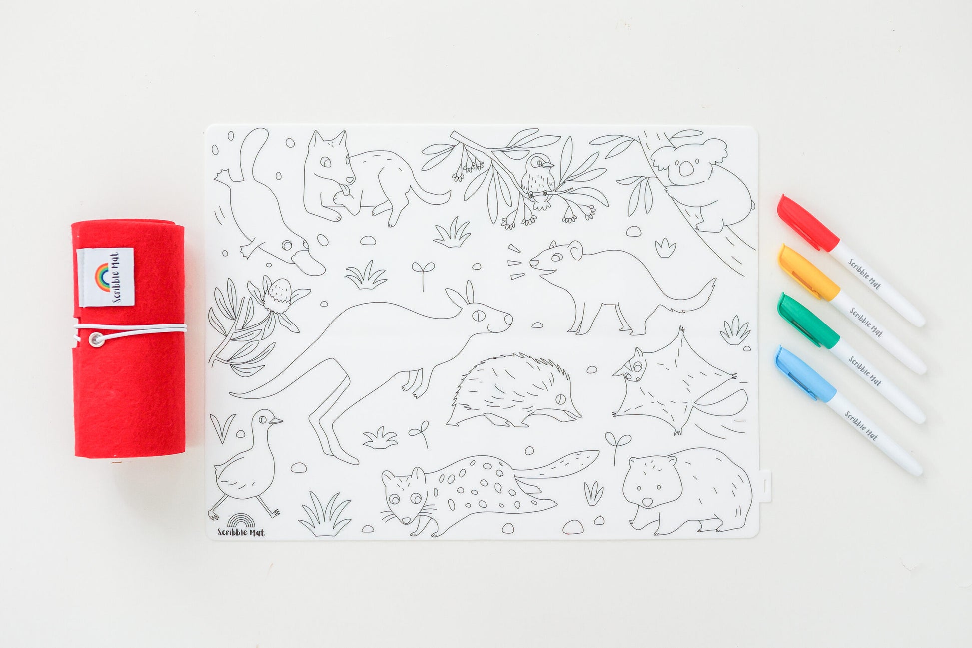 Scribble Mat - Baby Australian Animals - Spotty Dot AU