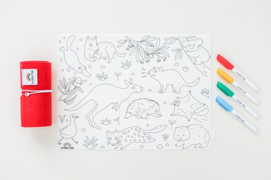 Scribble Mat - Baby Australian Animals - Spotty Dot AU