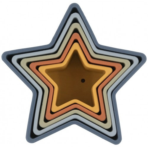Star Silicone Nesting Blocks Blue - Spotty Dot Toys