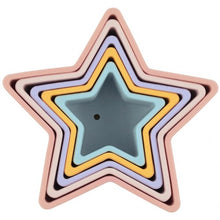 Load image into Gallery viewer, Star Silicone Nesting Blocks Pastel - Spotty Dot Toys
