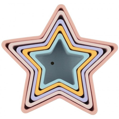 Star Silicone Nesting Blocks Pastel - Spotty Dot Toys