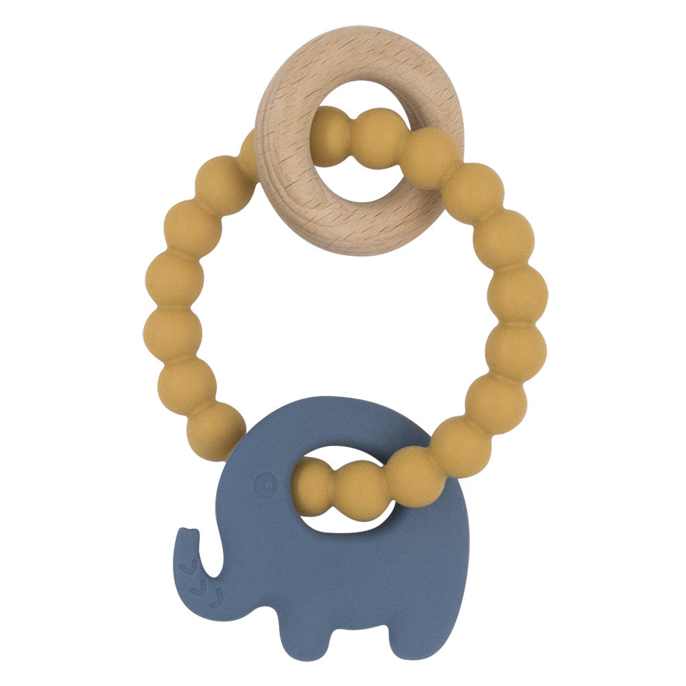 Steel Elephant Silicone Teether - Spotty Dot AU