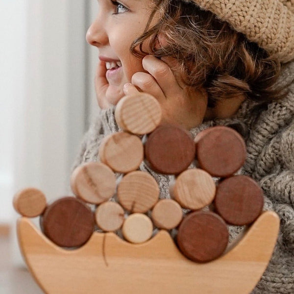 Wooden Moon Balance Toy - Spotty Dot
