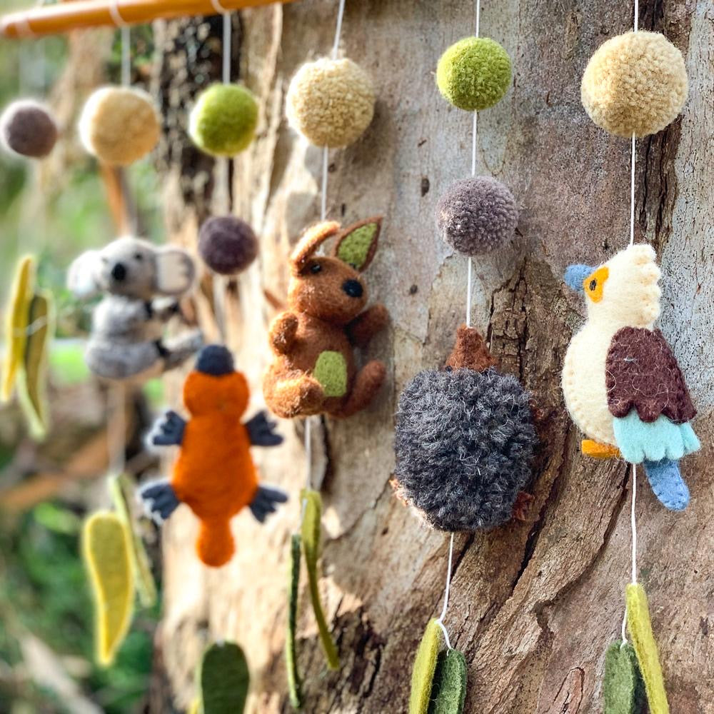 Felt Australian Animals Mobile Hanger by Tara Treasures Spotty Dot