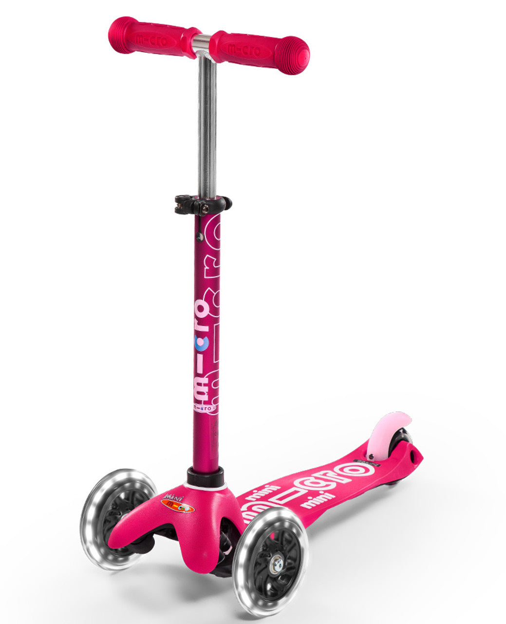 Mini Micro Deluxe LED 3 Wheel Scooter Pink - Spotty Dot AU