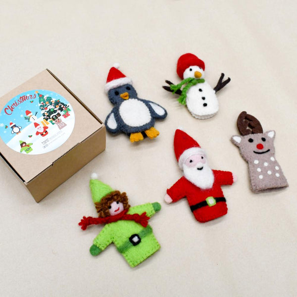Felt Christmas Finger Puppet Set - Spotty Dot Toys