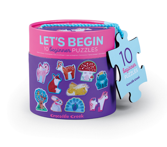 Crocodile Creek - Lets Begin - 2 piece Puzzle - Unicorn