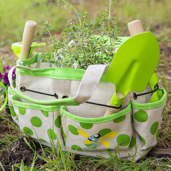 Kids Outdoor Gardening Bag with Tools | Spotty Dot AU
